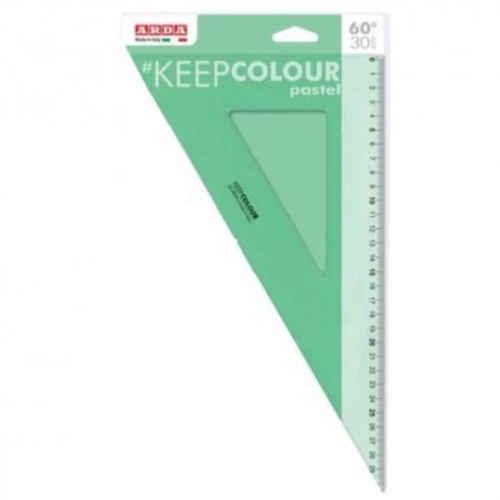 ARDA KEEP COLOUR PASTEL SQUADRA CON SMUSSO TIRACHINA E BORDO INTERNO 60° 30 CM